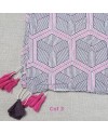 Foulard coton imprimé coloris rose