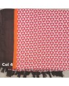 Foulard coton imprimé coloris rose