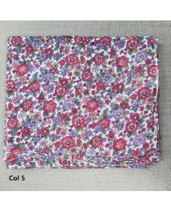 Foulard coton imprimé coloris rose