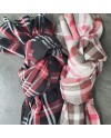 Foulard coton imprimé carreaux