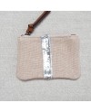 Porte monnaie lin et pailletes