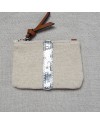 Porte monnaie lin et pailletes