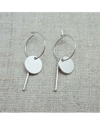 Boucles d'oreilles créole avec motifs géométriques