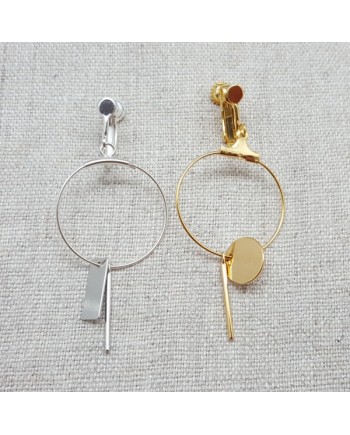 Boucles d'oreilles créole avec motifs géométriques