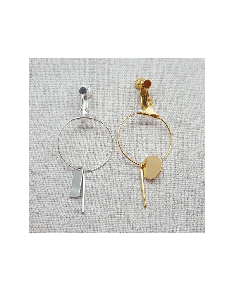 Boucles d'oreilles créole avec motifs géométriques