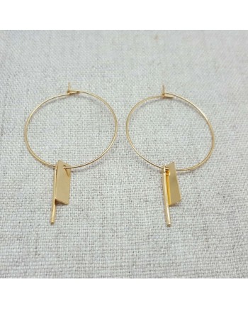 Boucles d'oreilles créole avec motifs géométriques