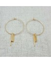 Boucles d'oreilles créole avec motifs géométriques