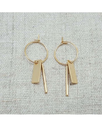 Boucles d'oreilles créole avec motifs géométriques