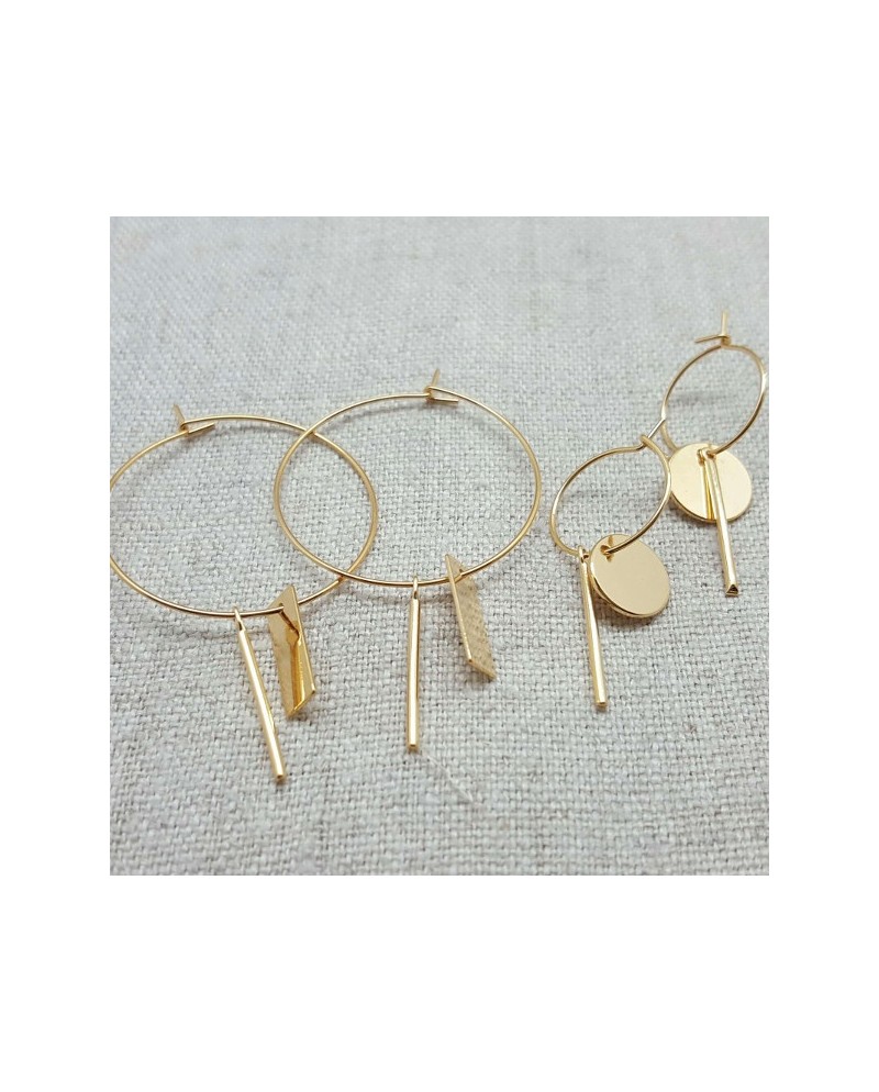 Boucles d'oreilles créole avec motifs géométriques