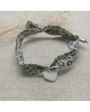 Bracelet liberty breloque nacre etoile