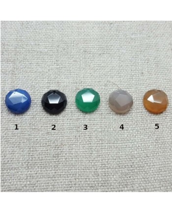 Boucle d'oreille dormeuse pierre de couleur