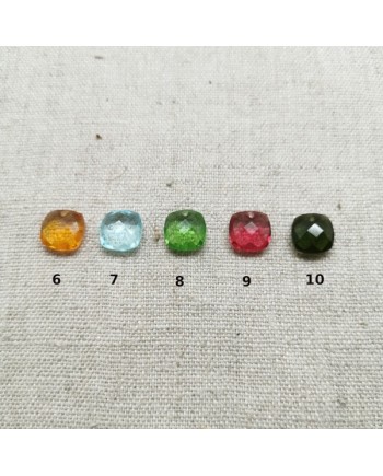 Boucle d'oreille dormeuse pierre de couleur