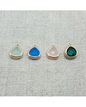 Boucles d'oreilles dormeuse pierre de couleur