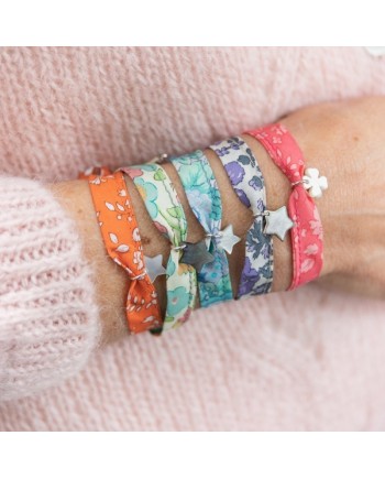 Bracelet liberty breloque nacre etoile