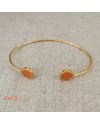 Bracelet jonc ouvert pierre colorés