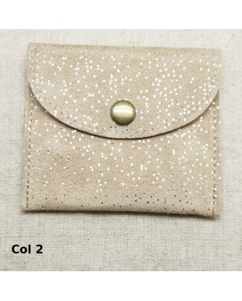 porte monnaie daim pailleté