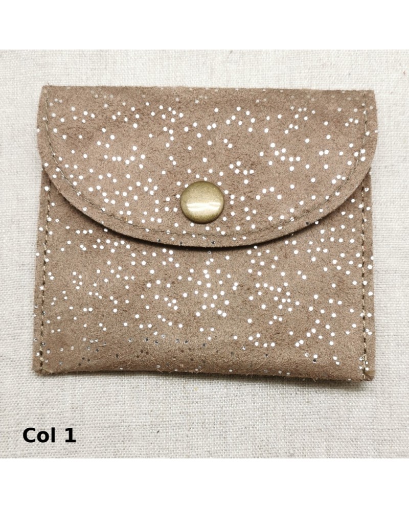 porte monnaie daim pailleté