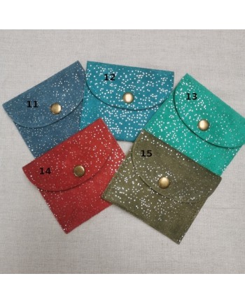 porte monnaie daim pailleté