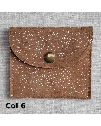 porte monnaie daim pailleté