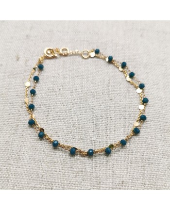 Bracelet double chaîne Plaqué Or