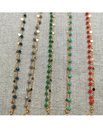 Bracelet double chaîne Plaqué Or