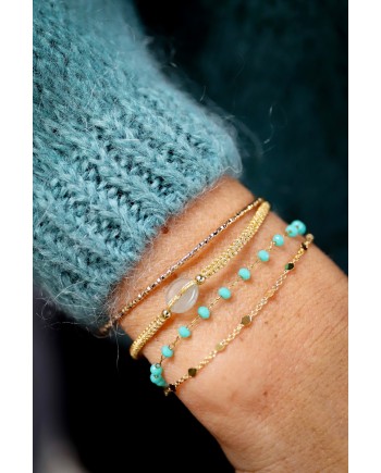 Bracelet double chaîne Plaqué Or