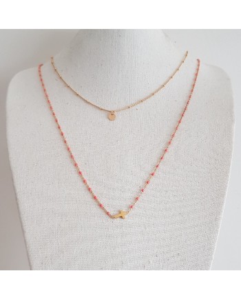 Collier sautoir multi rangs plaqué Or