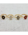Bague émaillée colorée motif croix