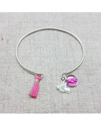 Jonc religieux Argent ou plaqué Or  Pompon