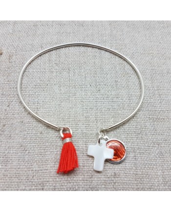 Jonc religieux Argent ou plaqué Or  Pompon