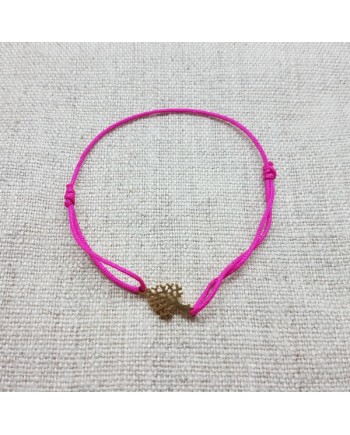 Bracelet croix ou arbre de vie doré sur lien fin