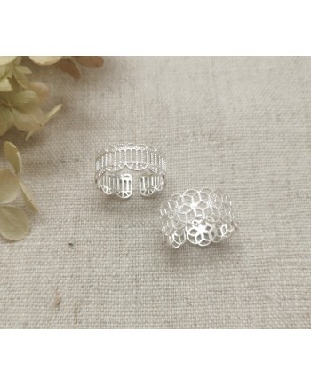 Bague ajourée Argent ou Plaqué Or