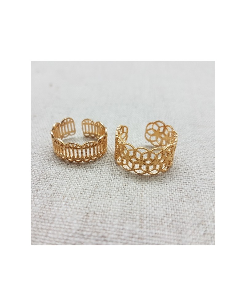 Bague ajourée Argent ou Plaqué Or