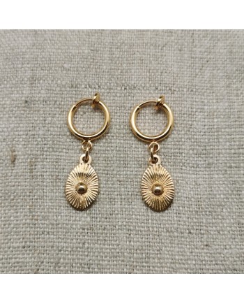 Créoles clips ou percées et breloques interchangeables