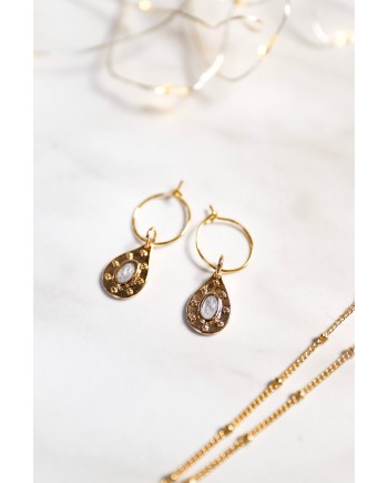 Créoles clips ou percées et breloques interchangeables