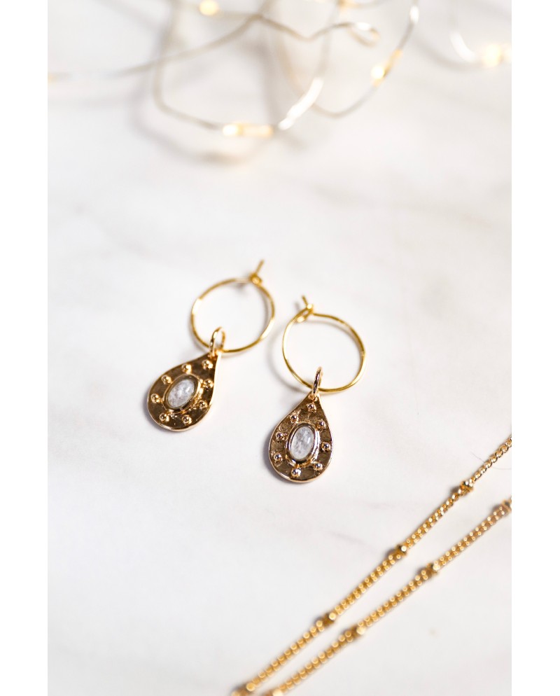 Créoles clips ou percées et breloques interchangeables