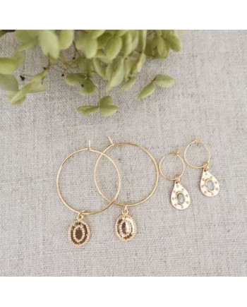 Créoles clips ou percées et breloques interchangeables