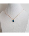 Collier plaqué Or et  pierre naturelle interchangeable