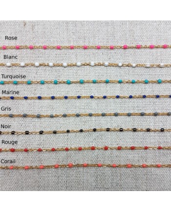 Boucles d'oreilles pendantes perles émaillées clip ou percées