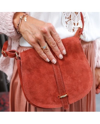 Sac rigide cuir à bandoulière