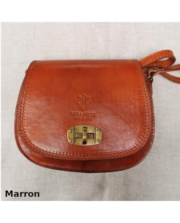 Sac rigide cuir à bandoulière