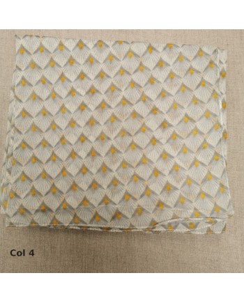 Foulard coton imprimé coloris orange et rouge