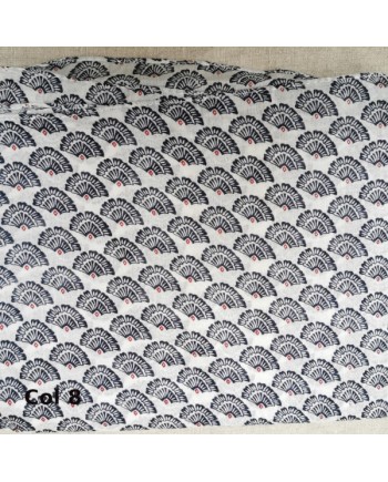 Foulard coton imprimé marine