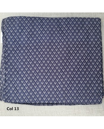 Foulard coton imprimé marine