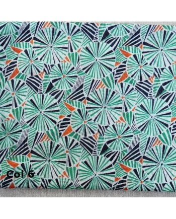 foulard coton motif fleur