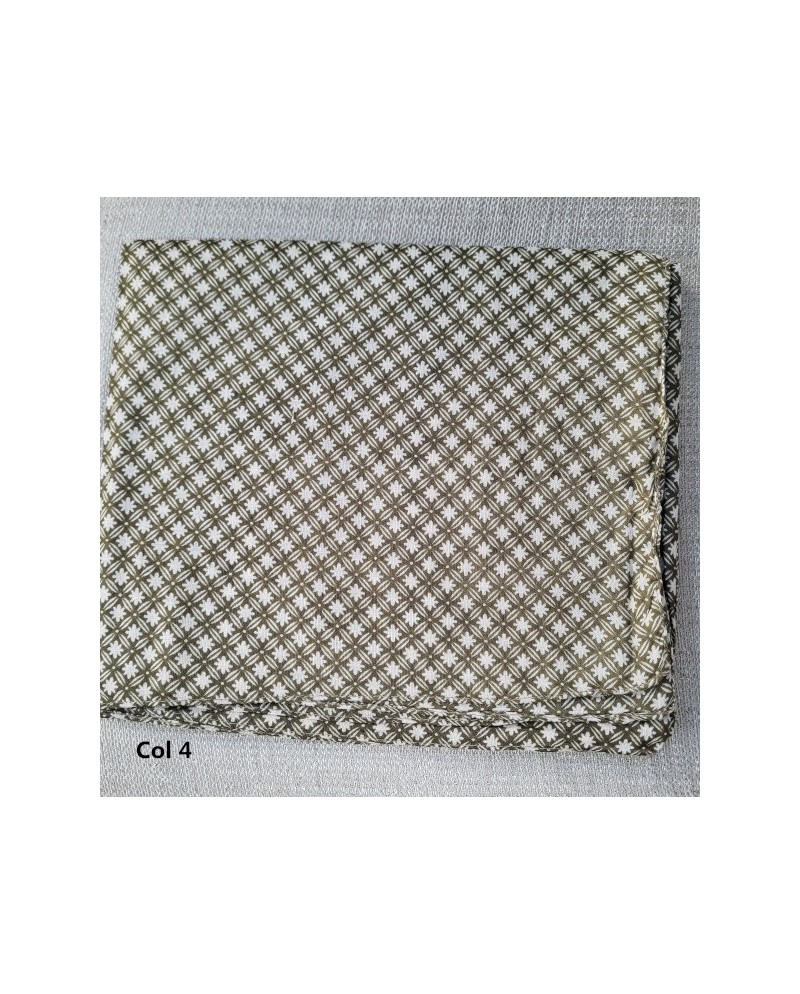 foulard coton motif fleur