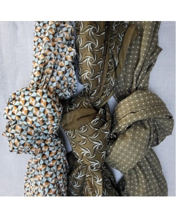 foulard coton motif fleur