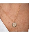 Collier plaqué Or et médaille interchangeable
