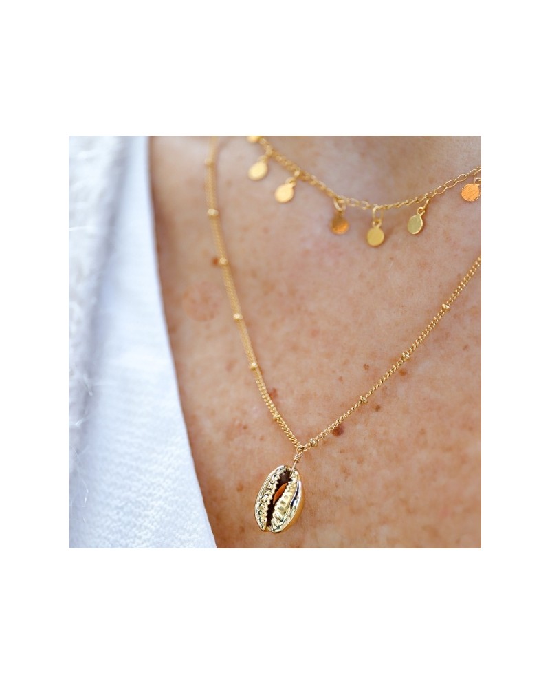 Collier plaqué Or et médaille interchangeable