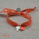 Bracelet religieux lien liberty croix nacre et vierge émaillée orange